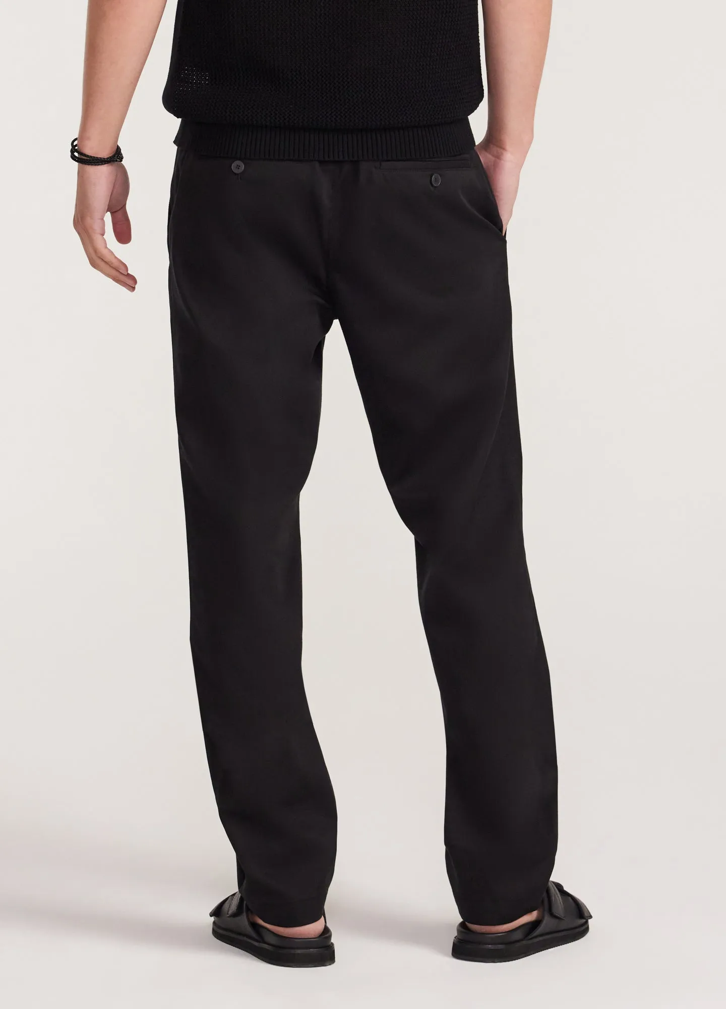 Soft Twill Elastic Waist Pants Black sold by Calibre product image thumbnail 5