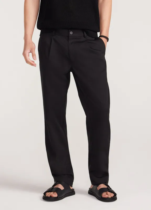 Soft Twill Elastic Waist Pants Black sold by Calibre