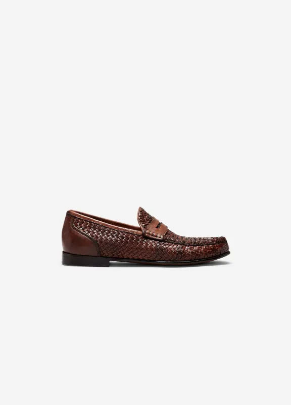Raff Handweave Loafer Tan Dark sold by Calibre