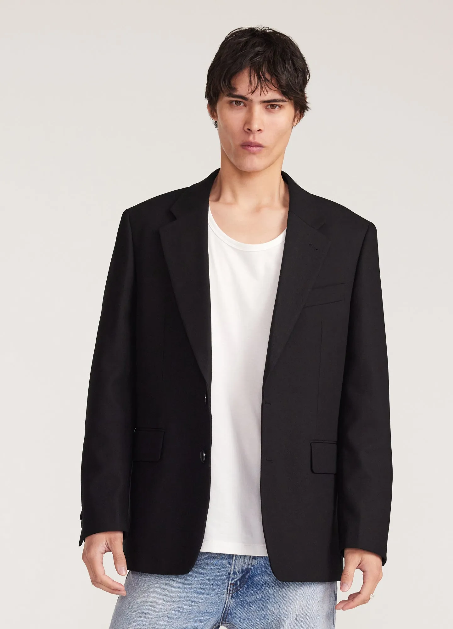 Relaxed Cotton Blazer Black sold by Calibre product image thumbnail 3