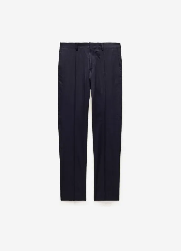 Seam Linen Cotton Crepe Pants Navy sold by Calibre