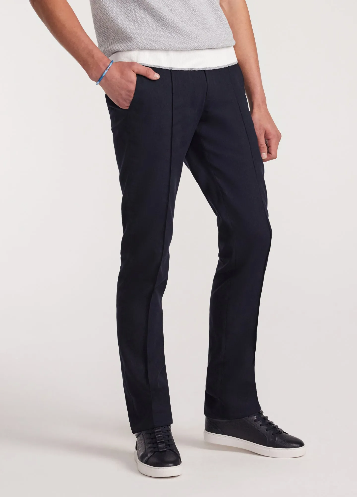 Seam Linen Cotton Crepe Pants Navy sold by Calibre product image thumbnail 3