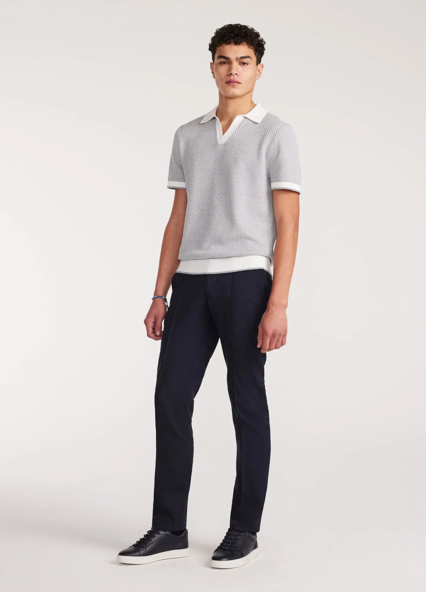 Seam Linen Cotton Crepe Pants Navy sold by Calibre product image thumbnail 2