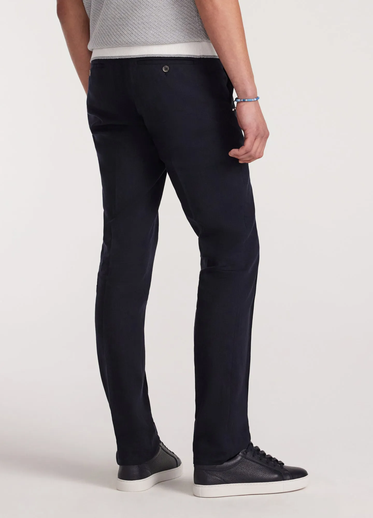 Seam Linen Cotton Crepe Pants Navy sold by Calibre product image thumbnail 5