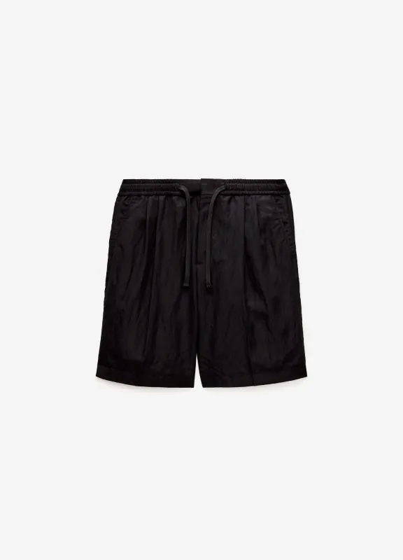 Relaxed Drawstring Shorts Black sold by Calibre