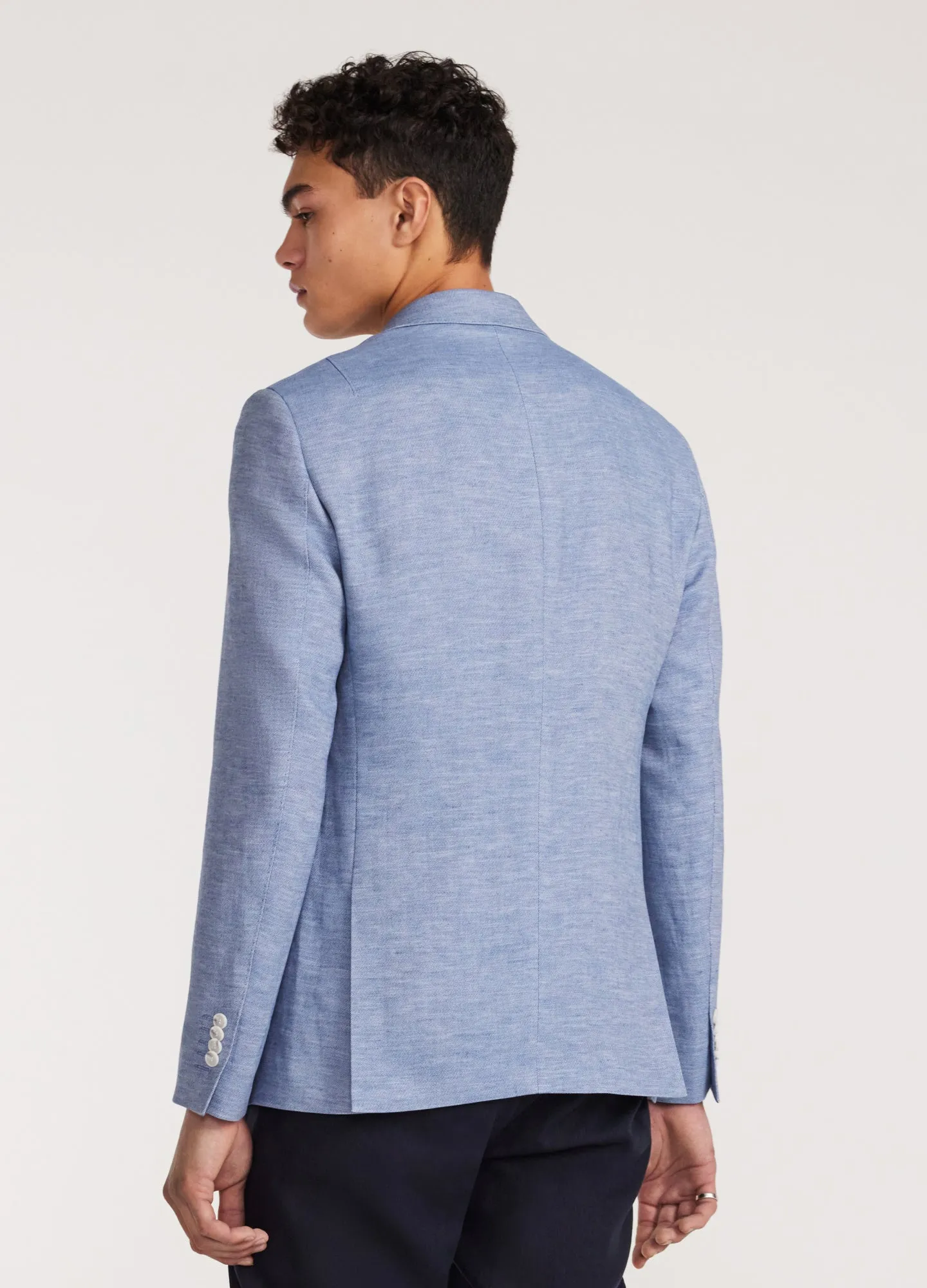 Lyocell Linen Blazer Blue sold by Calibre product image thumbnail 5