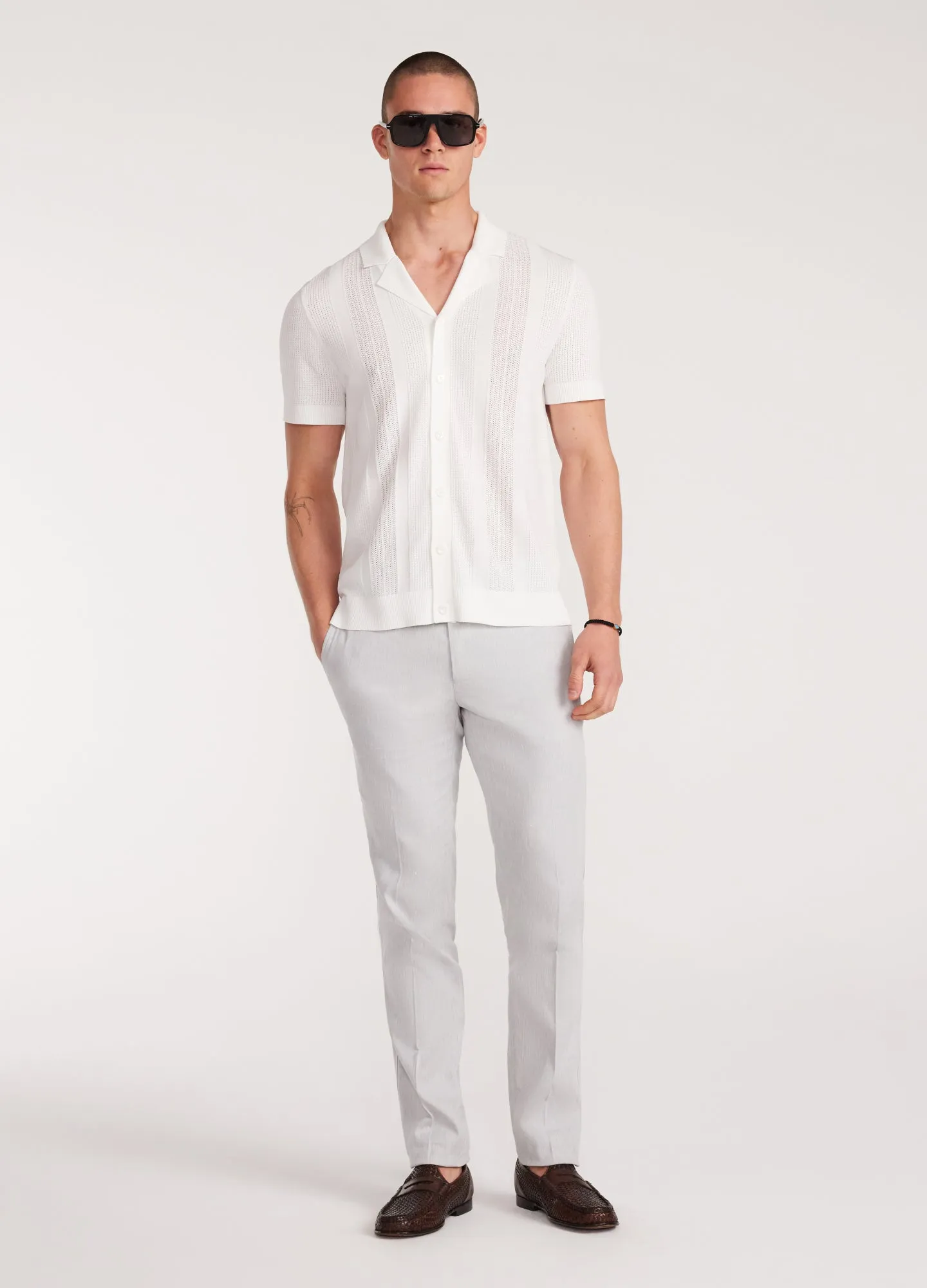 Stretch Linen Cotton Pants Silver sold by Calibre product image thumbnail 2