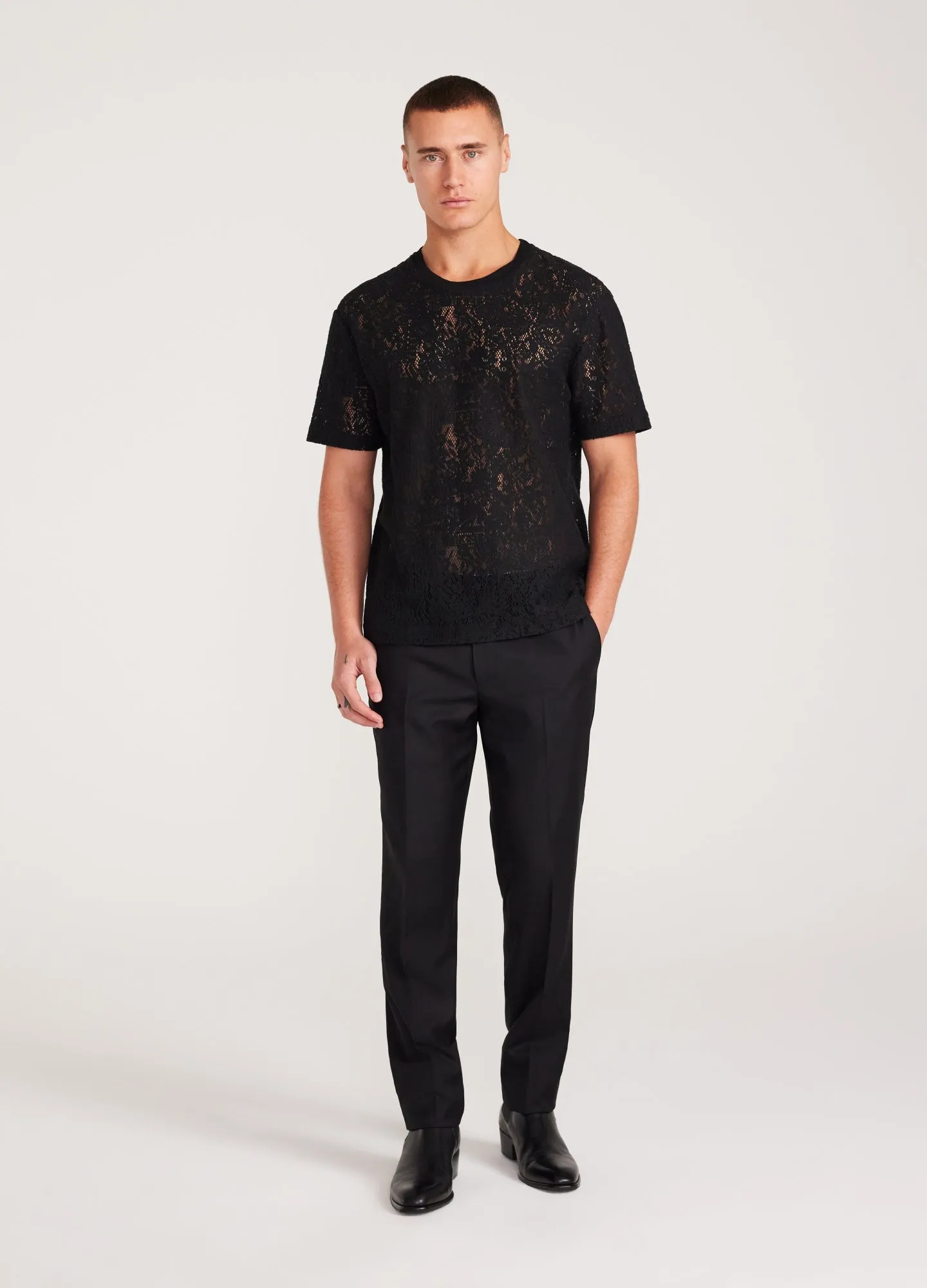 Heavy Lace T-shirt Black sold by Calibre product image thumbnail 3