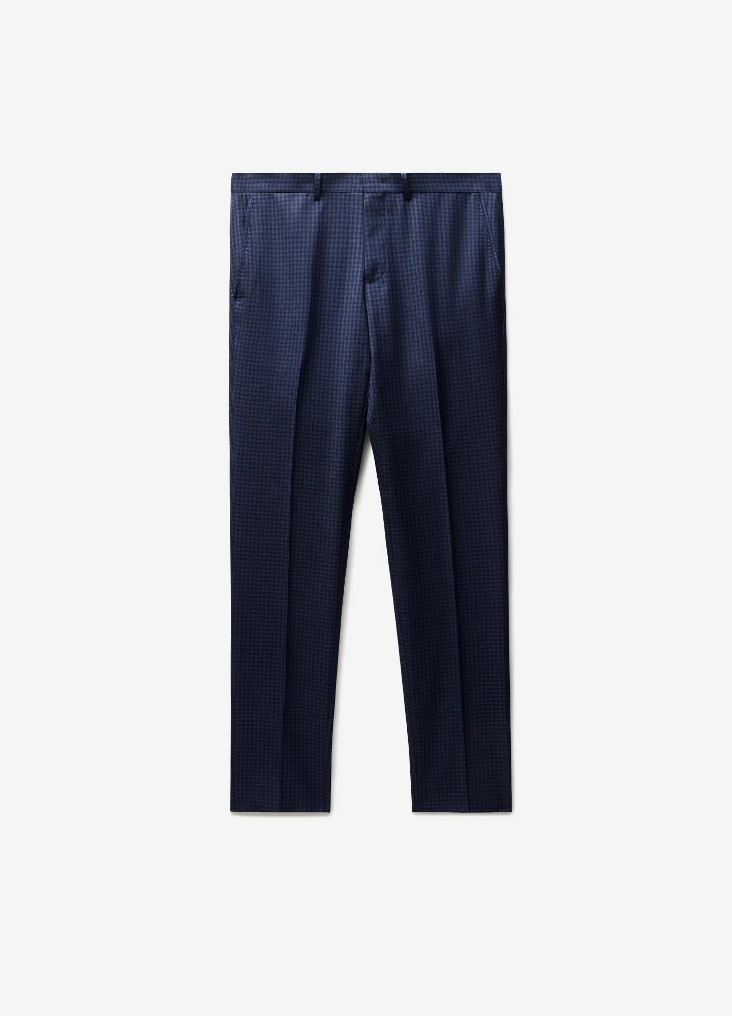 Gingham Suit Pants Navy sold by Calibre