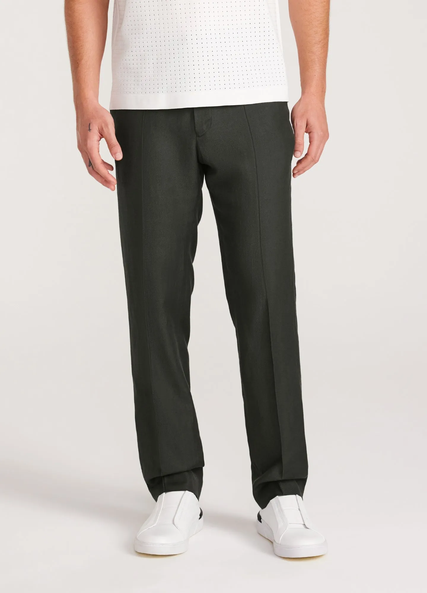 Linen Blend Drawstring Pants Pine sold by Calibre product image thumbnail 3
