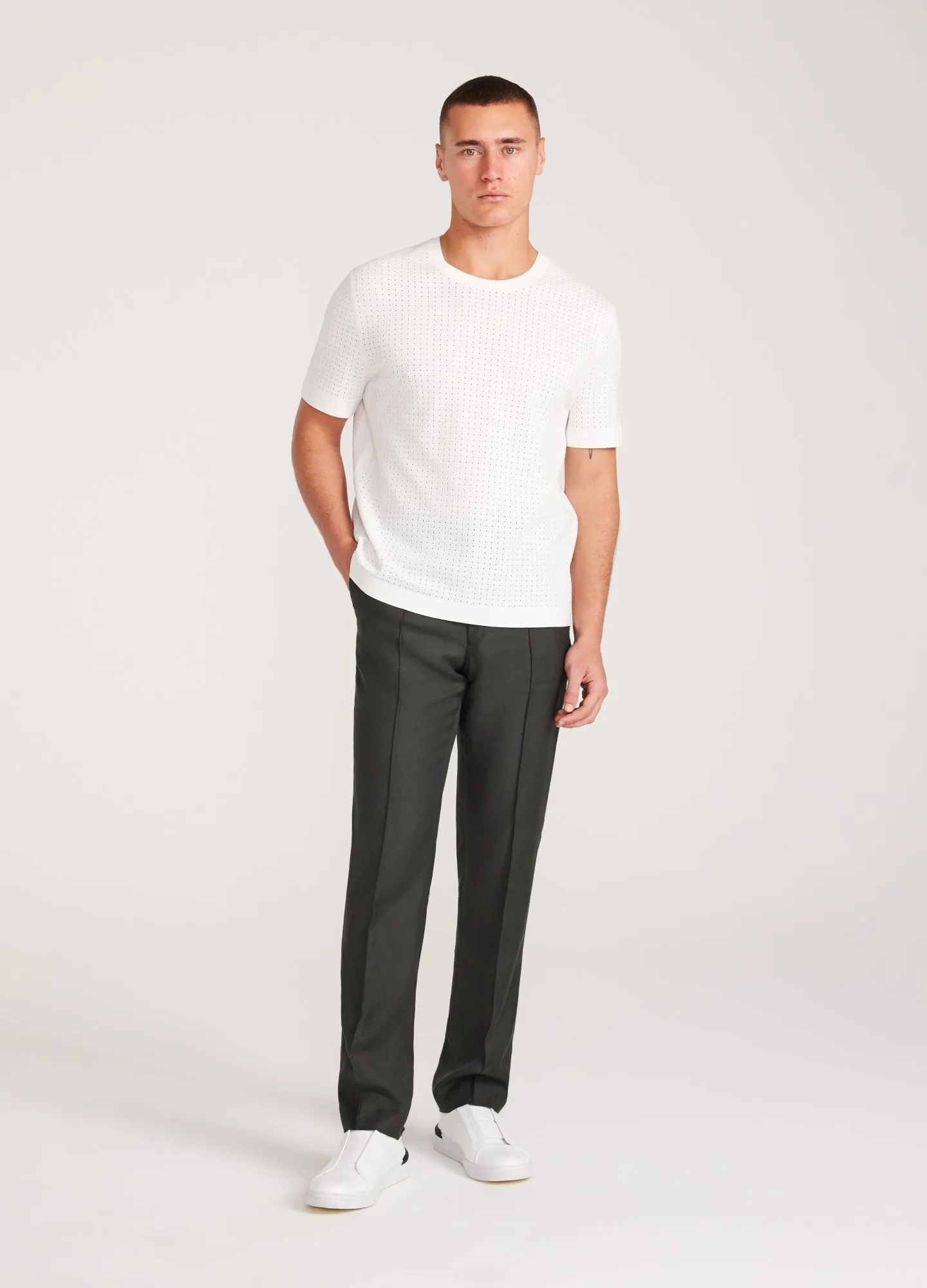 Linen Blend Drawstring Pants Pine sold by Calibre product image thumbnail 2