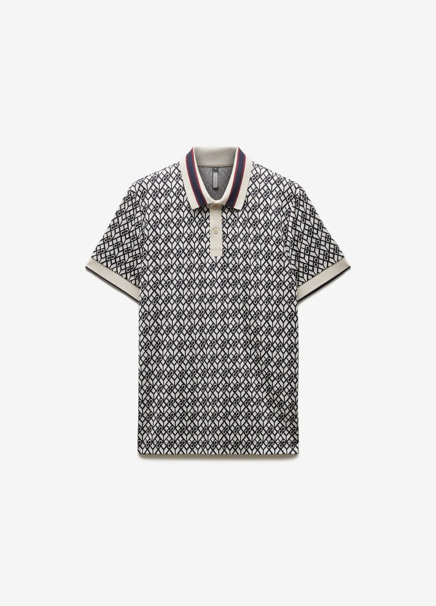 Monogram Jacquard Polo Navy sold by Calibre