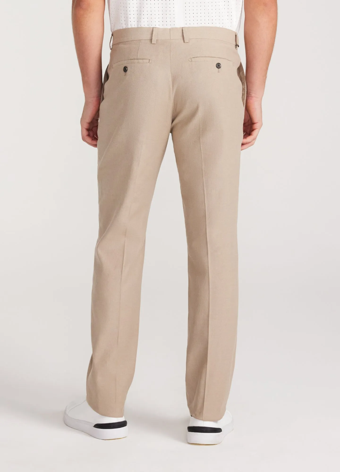 Linen Cotton Crepe Suit Pants Walnut sold by Calibre product image thumbnail 5