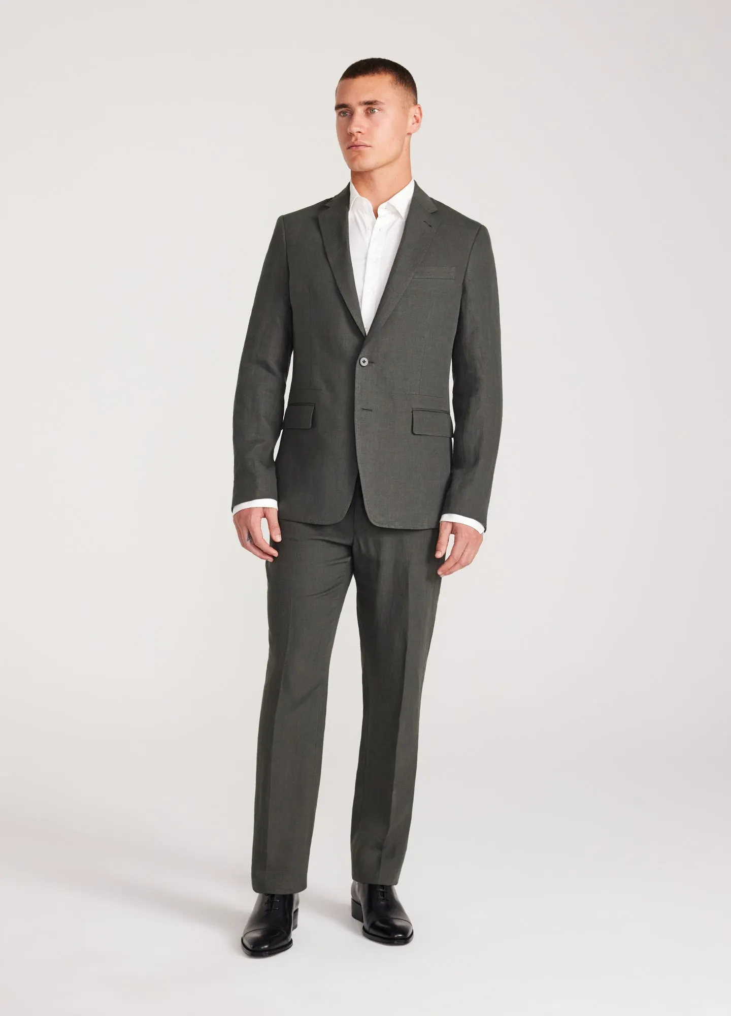 Linen Blazer Dark Khaki sold by Calibre product image thumbnail 2