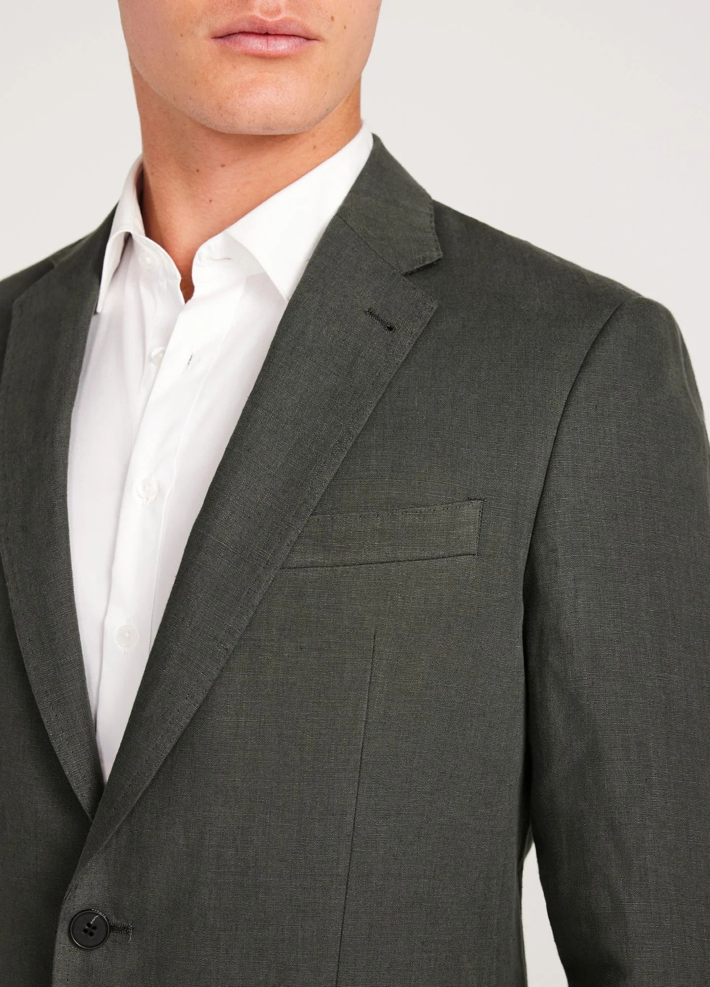 Linen Blazer Dark Khaki sold by Calibre product image thumbnail 4
