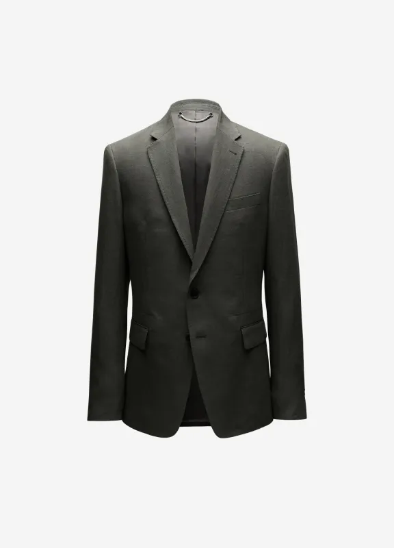 Linen Blazer Dark Khaki sold by Calibre