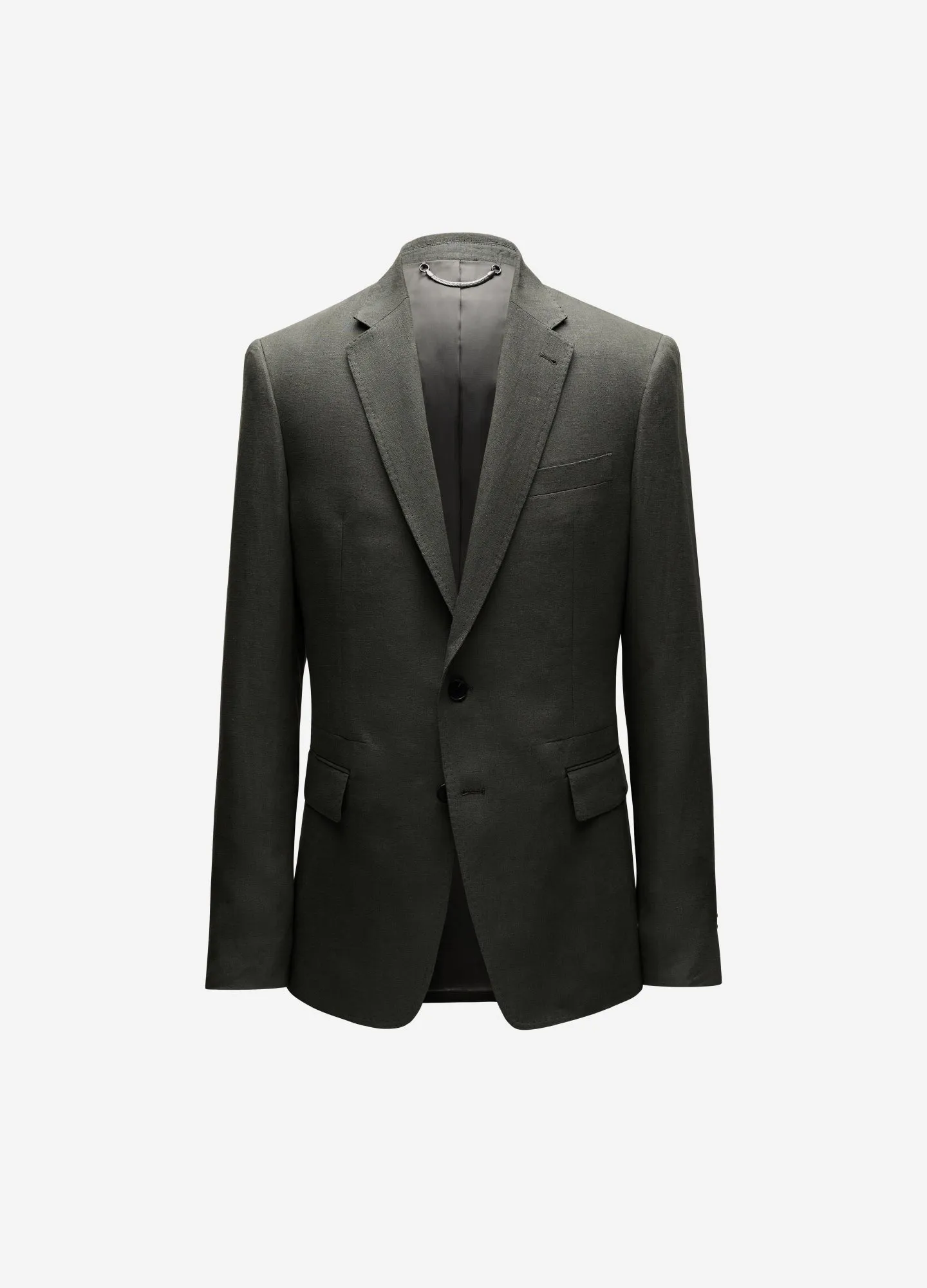 Linen Blazer Dark Khaki sold by Calibre