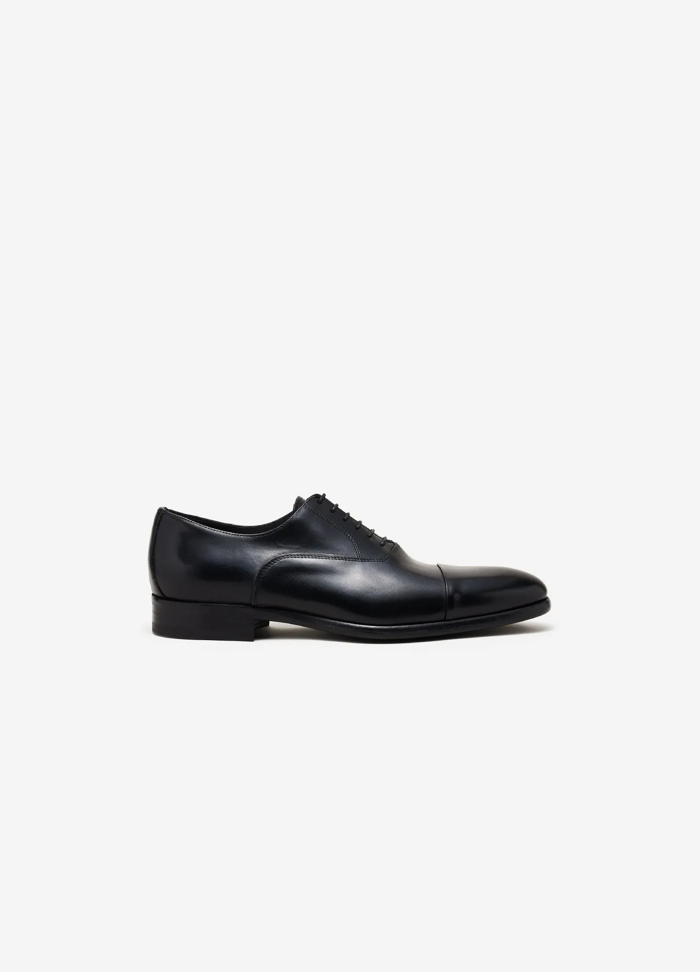 Toe Cap Oxford Shoe Black sold by Calibre