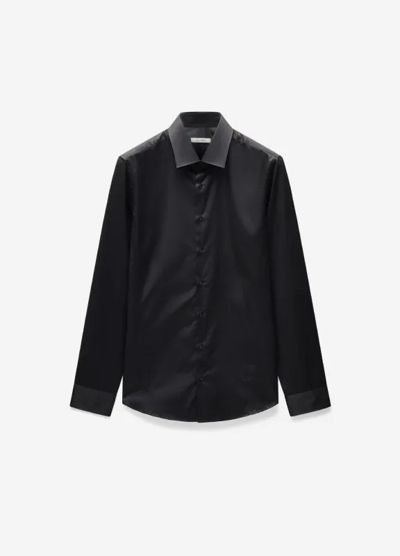 Refined Twill Shirt Black sold by Calibre