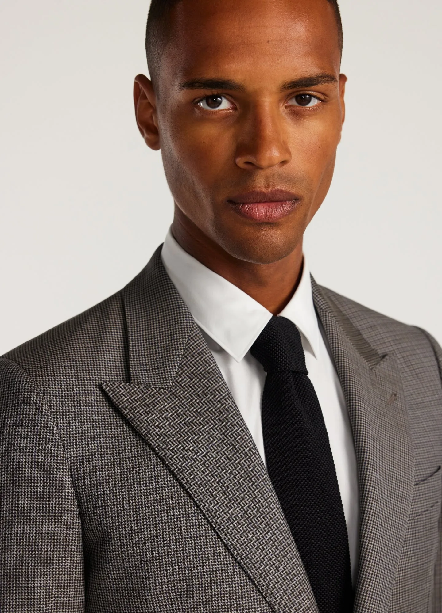 Micro Check Suit Jacket Taupe sold by Calibre product image thumbnail 4