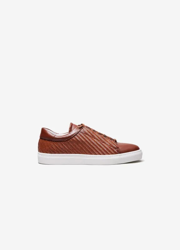 Woven Concealed Sneaker Terracotta sold by Calibre