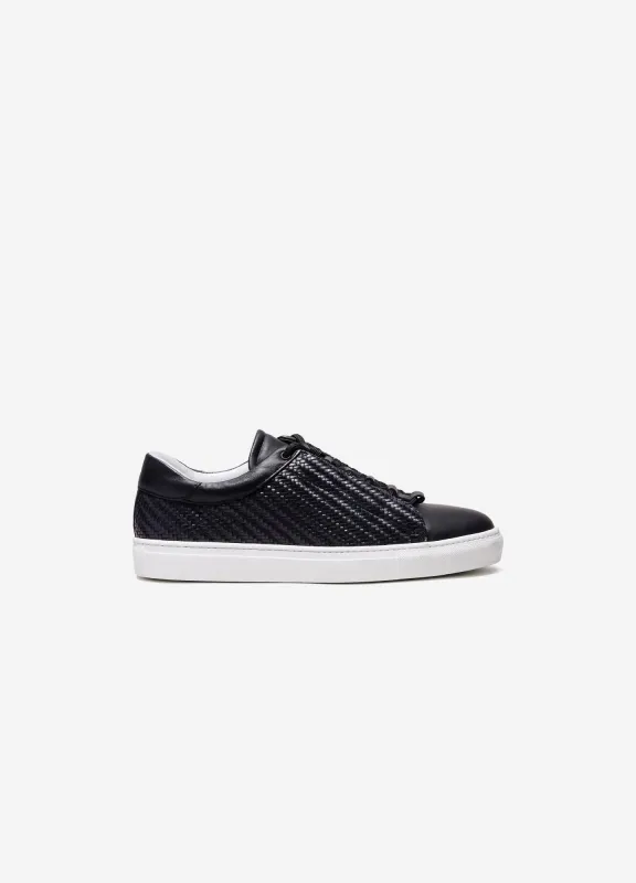 Woven Concealed Sneaker Black sold by Calibre
