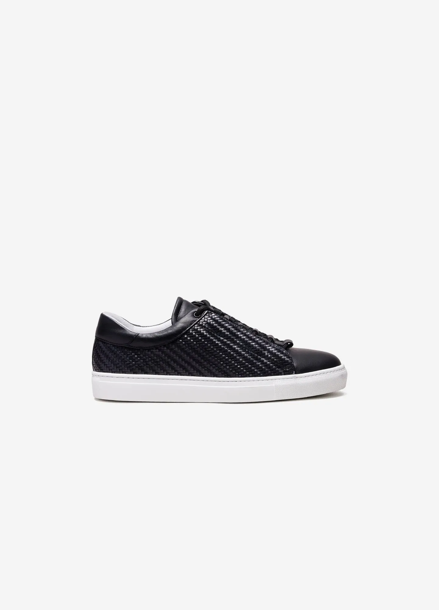 Woven Concealed Sneaker Black sold by Calibre
