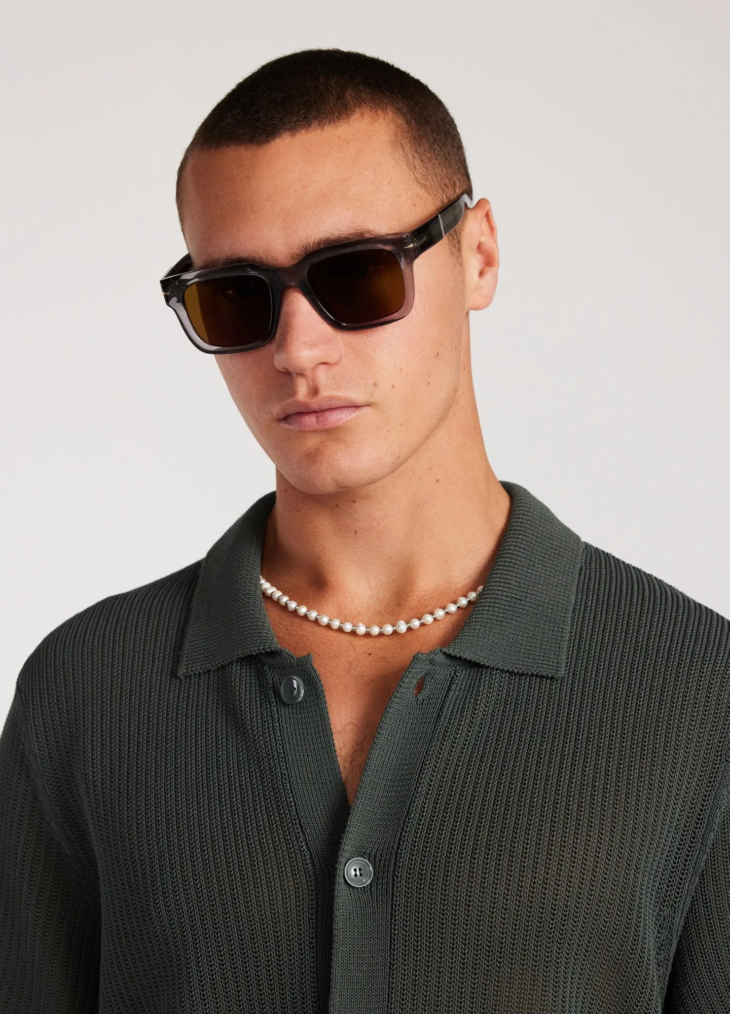 Relaxed Textured Knit Shirt Pine Green sold by Calibre product image thumbnail 4