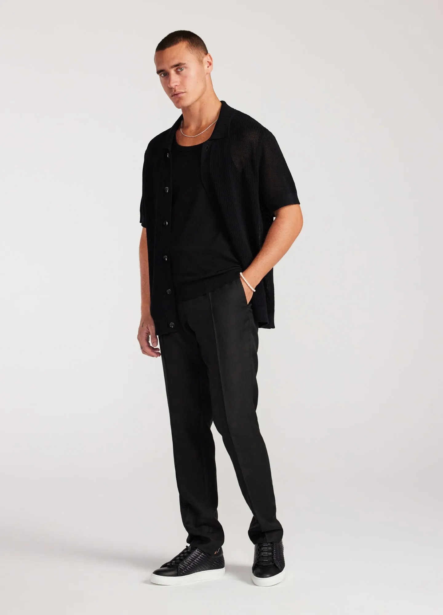 Relaxed Textured Knit Shirt Black sold by Calibre product image thumbnail 2