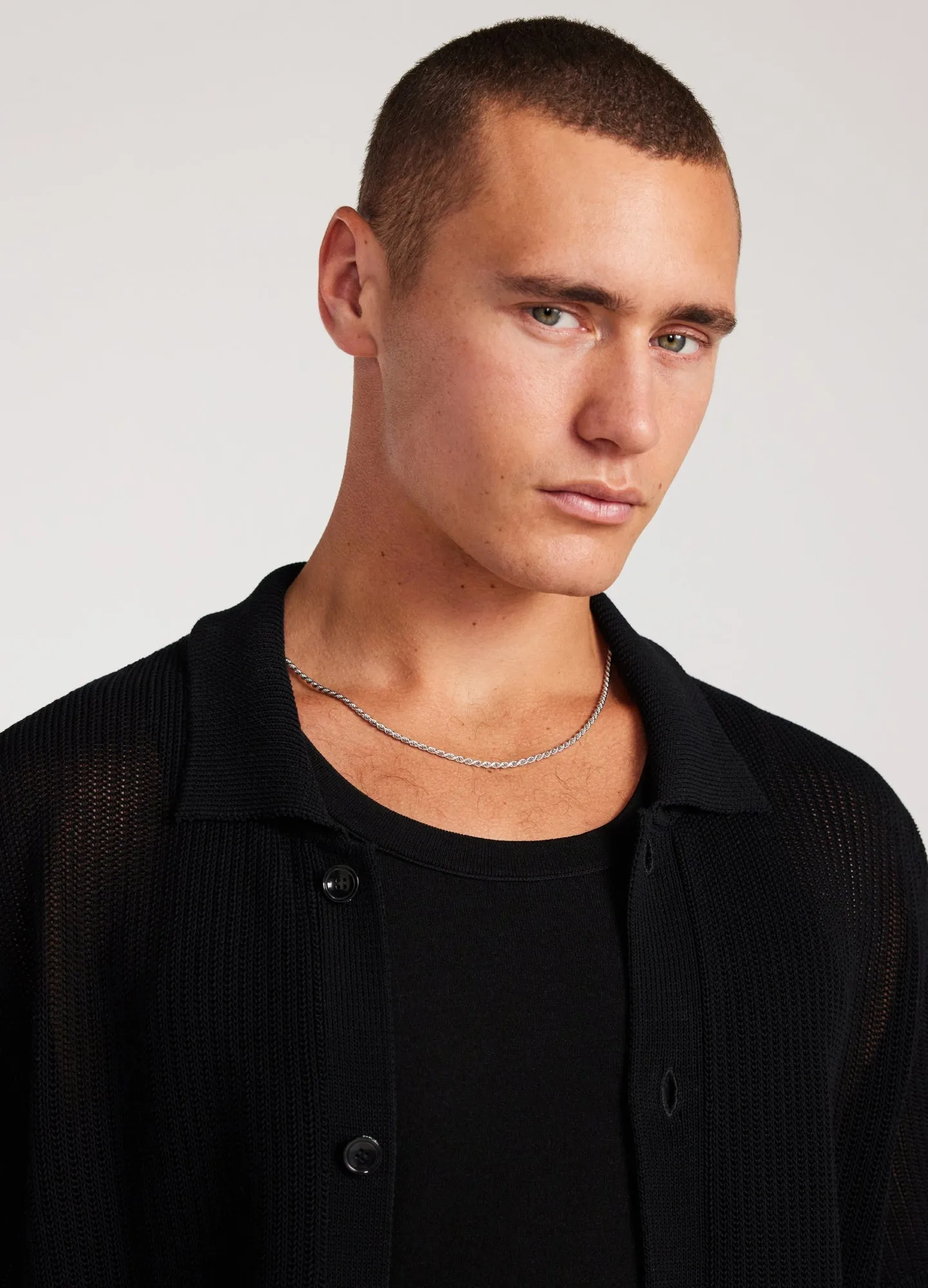 Relaxed Textured Knit Shirt Black sold by Calibre product image thumbnail 4