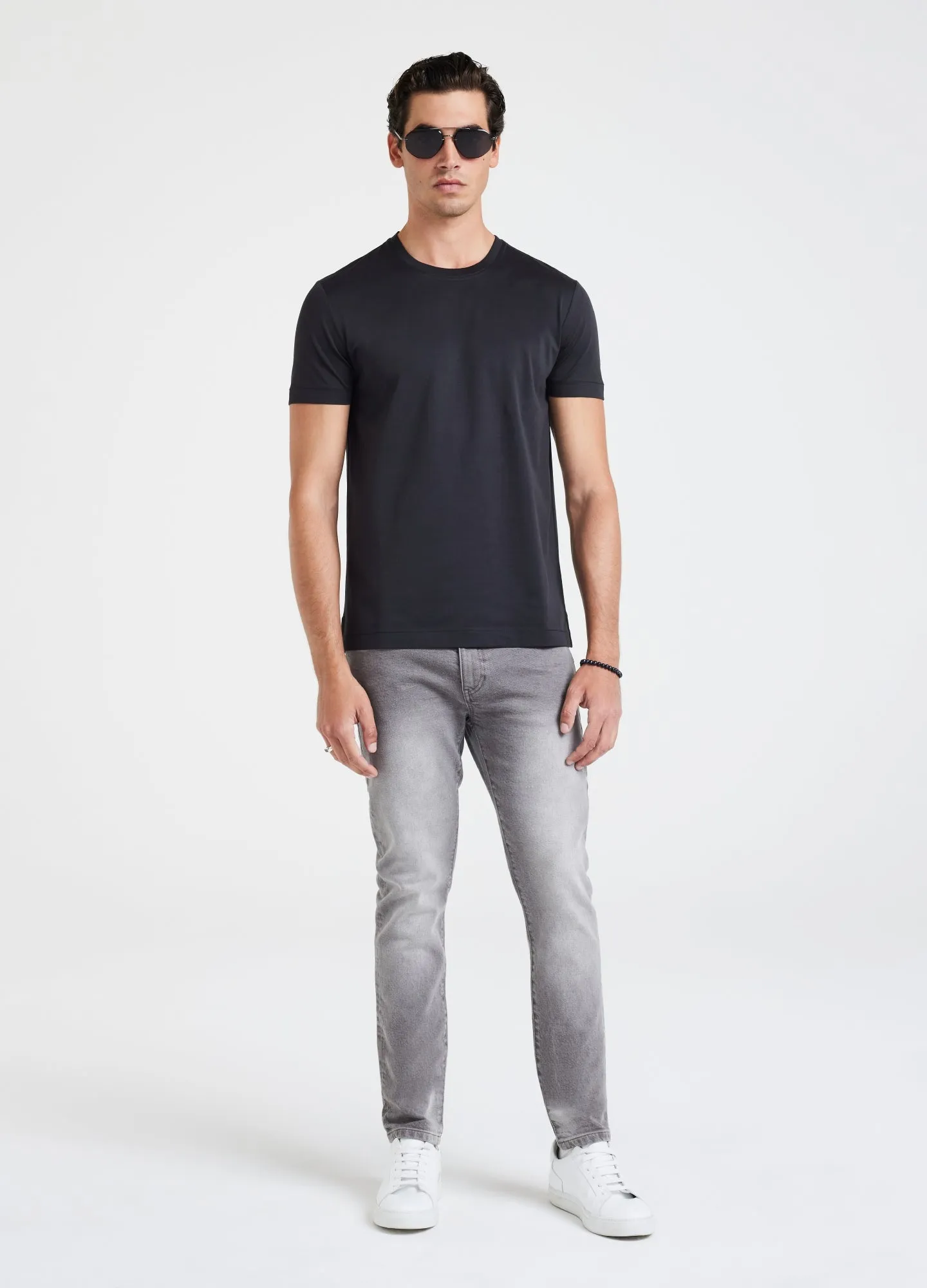 Mercerised Crew Neck T-Shirt Iron sold by Calibre product image thumbnail 2