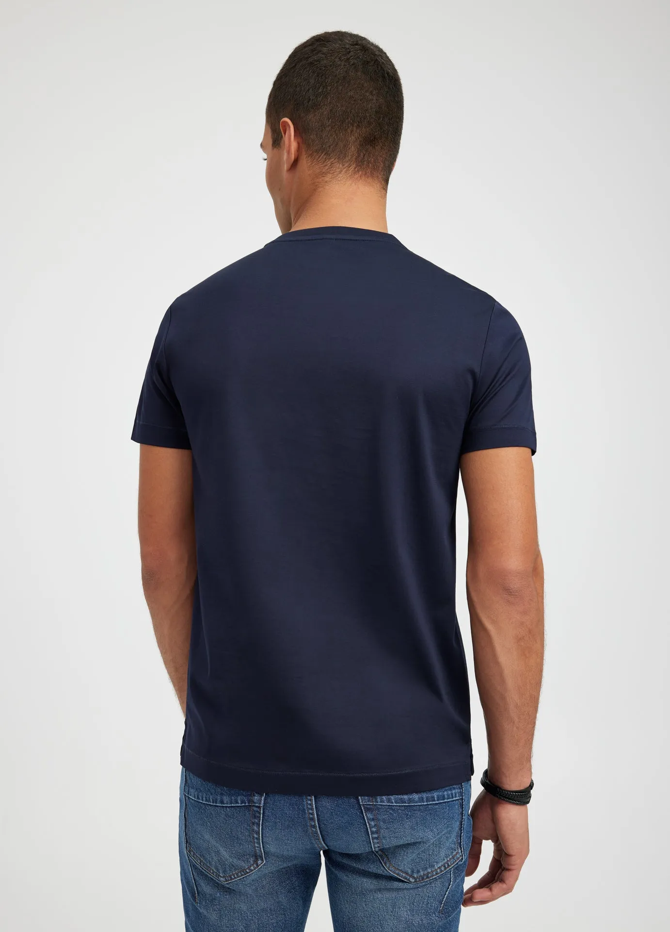 Mercerised Crew Neck T-Shirt Ink sold by Calibre product image thumbnail 5