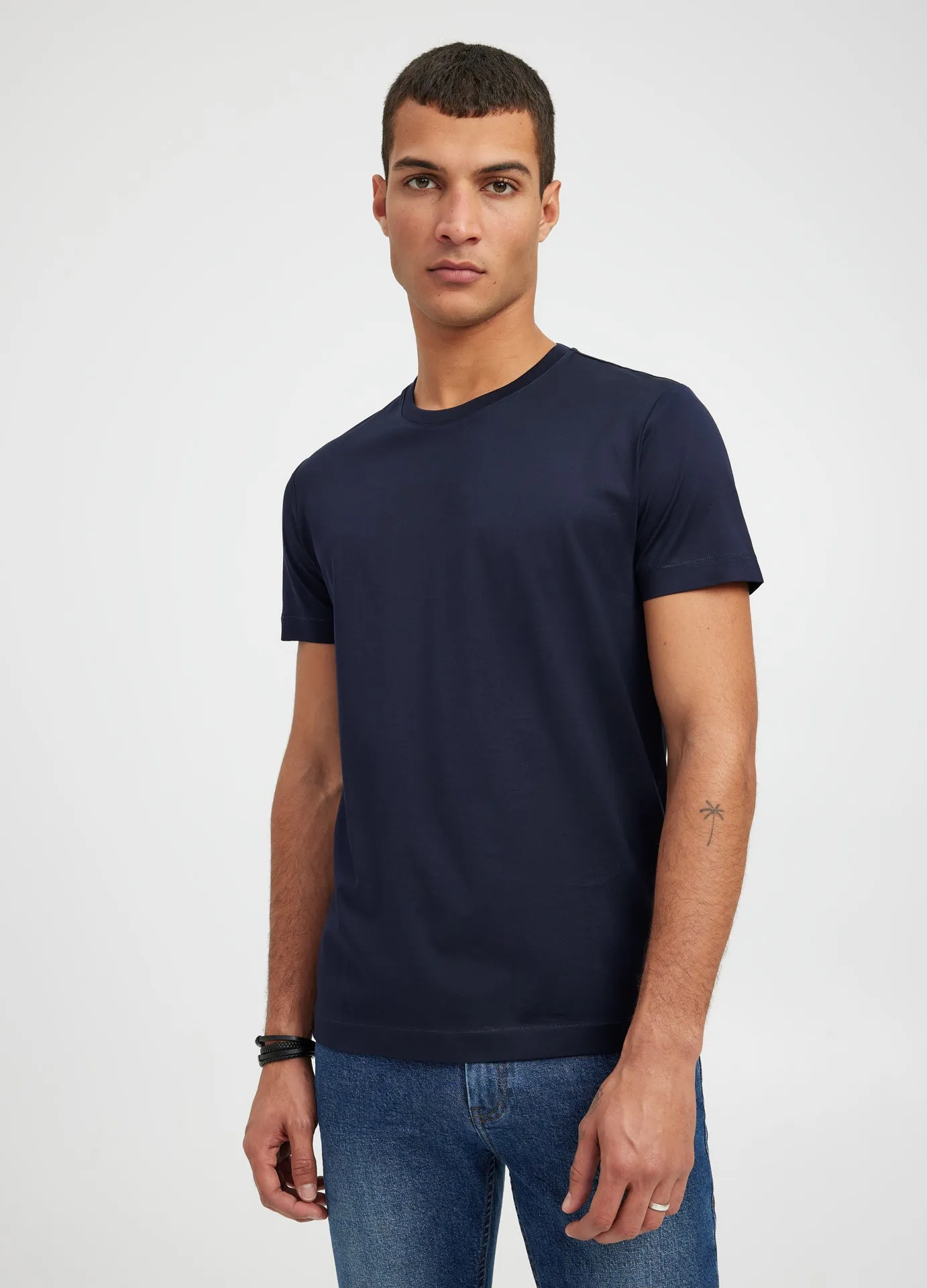 Mercerised Crew Neck T-Shirt Ink sold by Calibre product image thumbnail 3