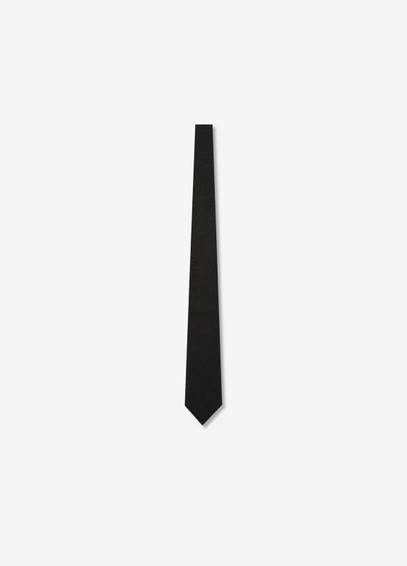 Silk Knitted Tie Black made by Calibre