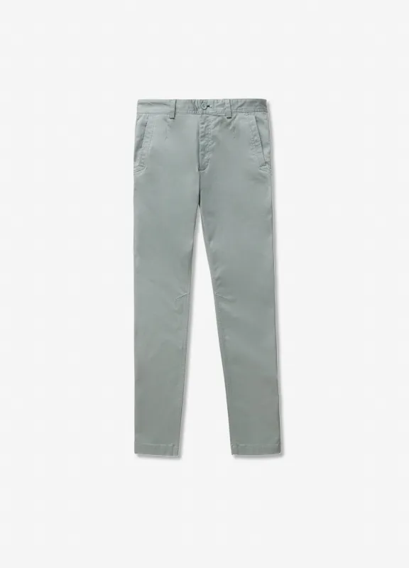 Slim Fit Cotton Stretch Chinos Sage sold by Calibre