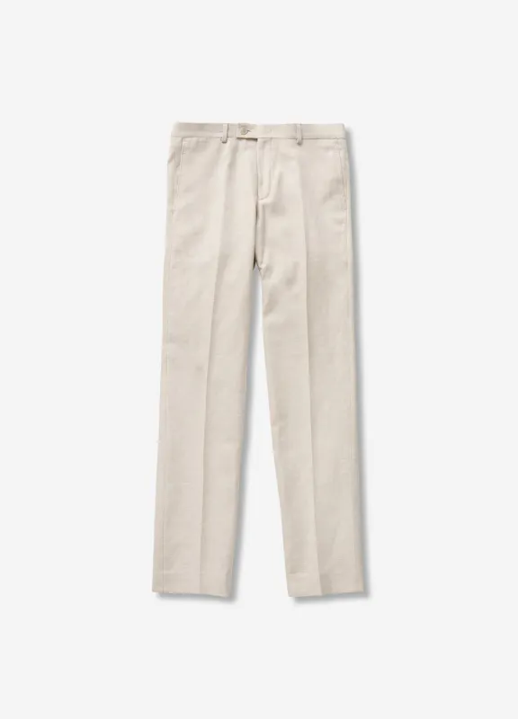 Linen Cotton Twill Suit Pants Natural sold by Calibre