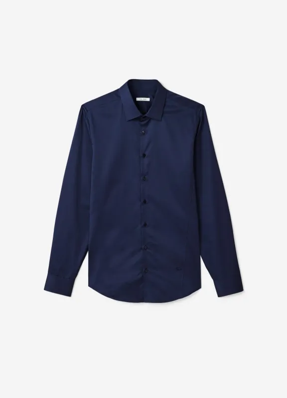 Refined Twill Shirt Navy sold by Calibre
