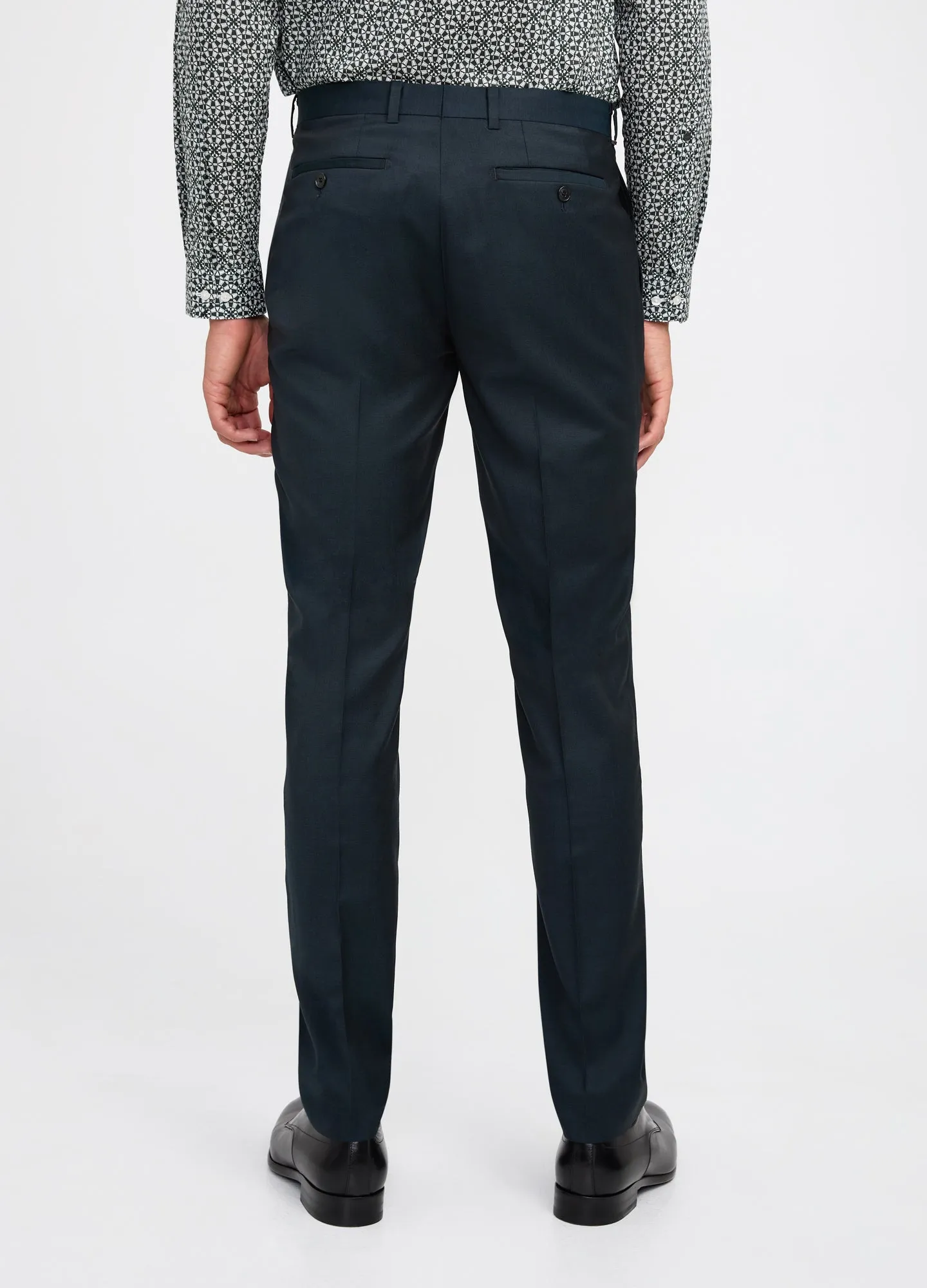 Tonal Twill Suit Pant Dark Green sold by Calibre product image thumbnail 5