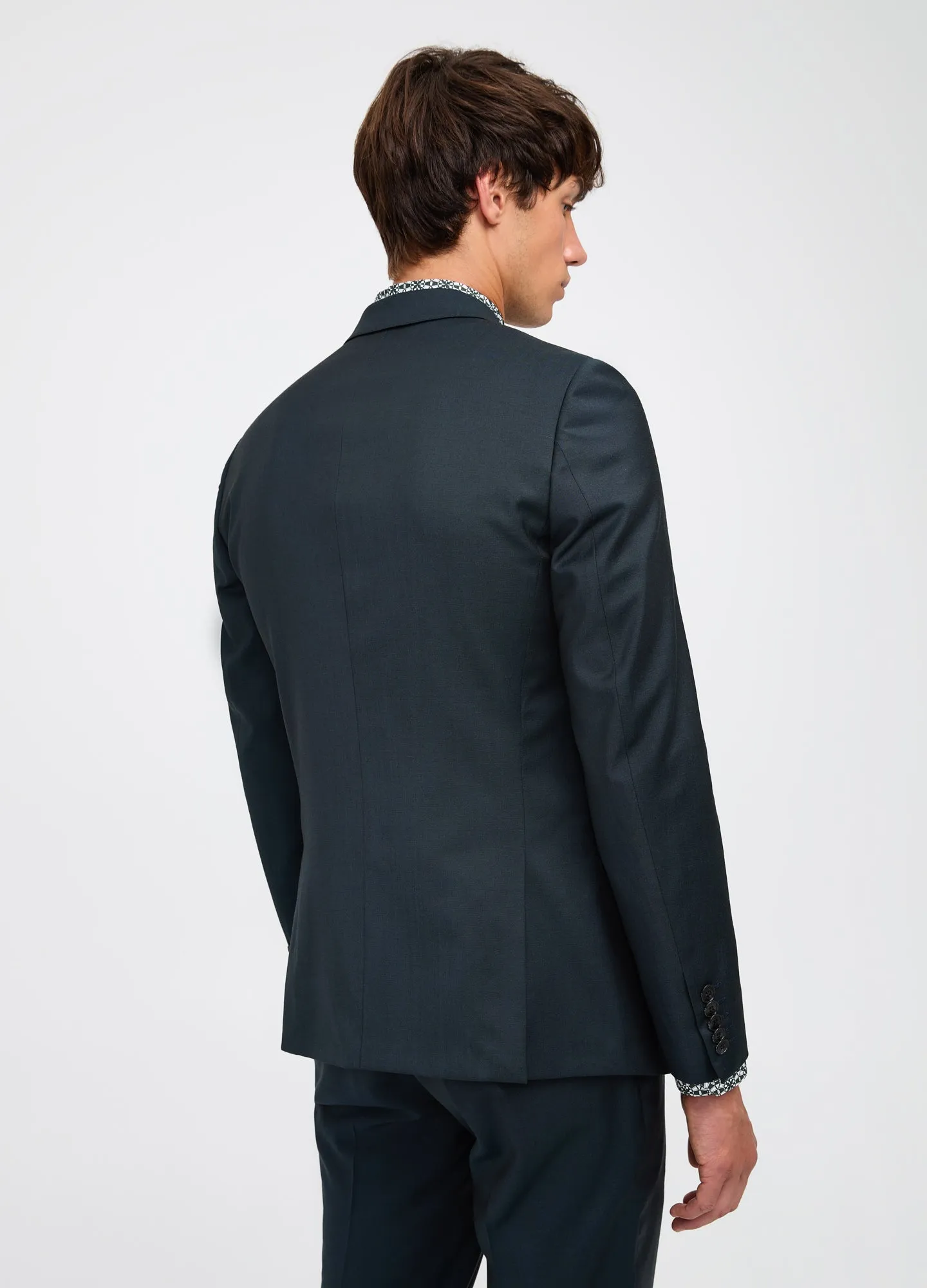 Tonal Twill Suit Jacket Dark Green sold by Calibre product image thumbnail 5