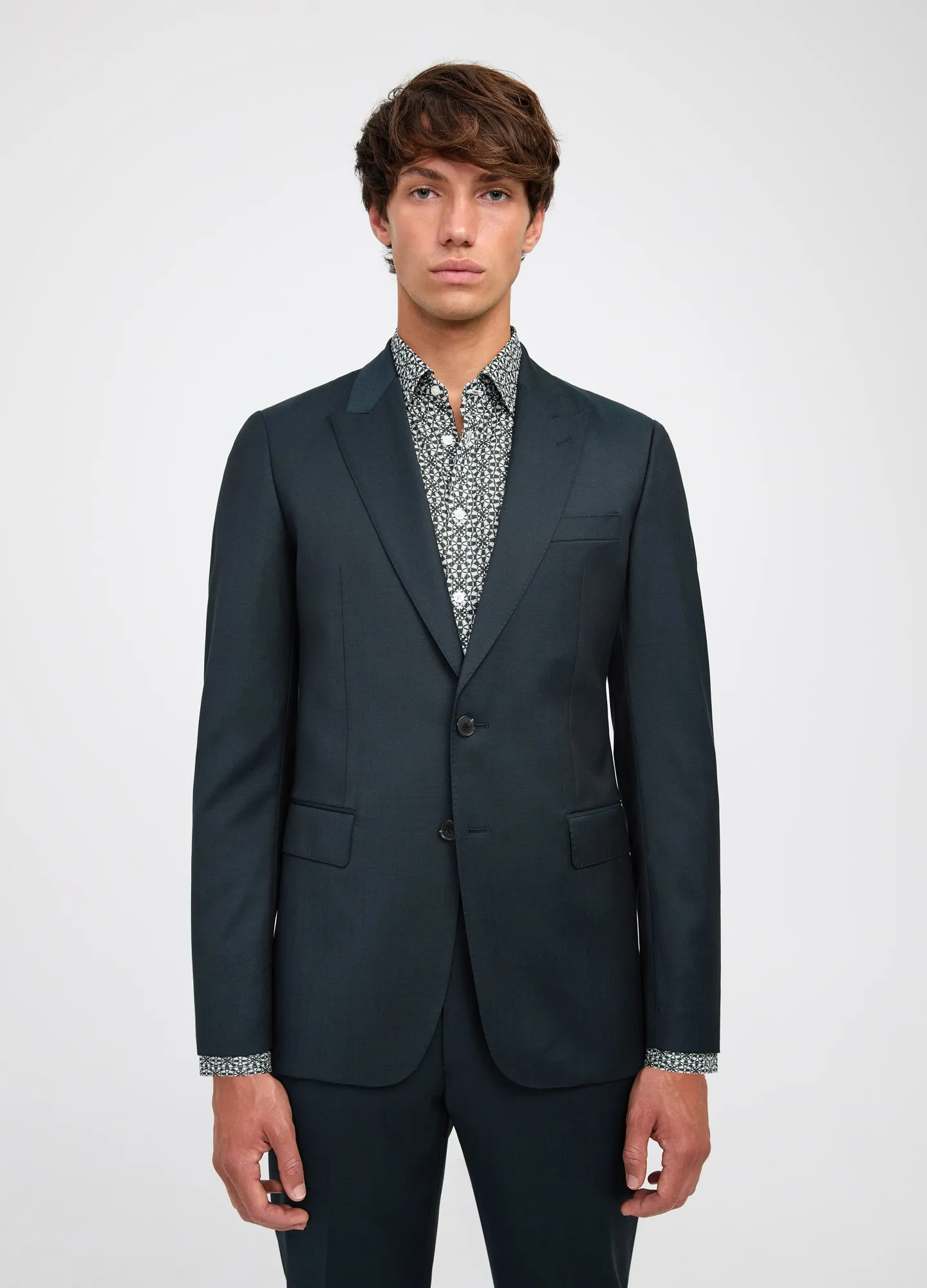 Tonal Twill Suit Jacket Dark Green sold by Calibre product image thumbnail 3