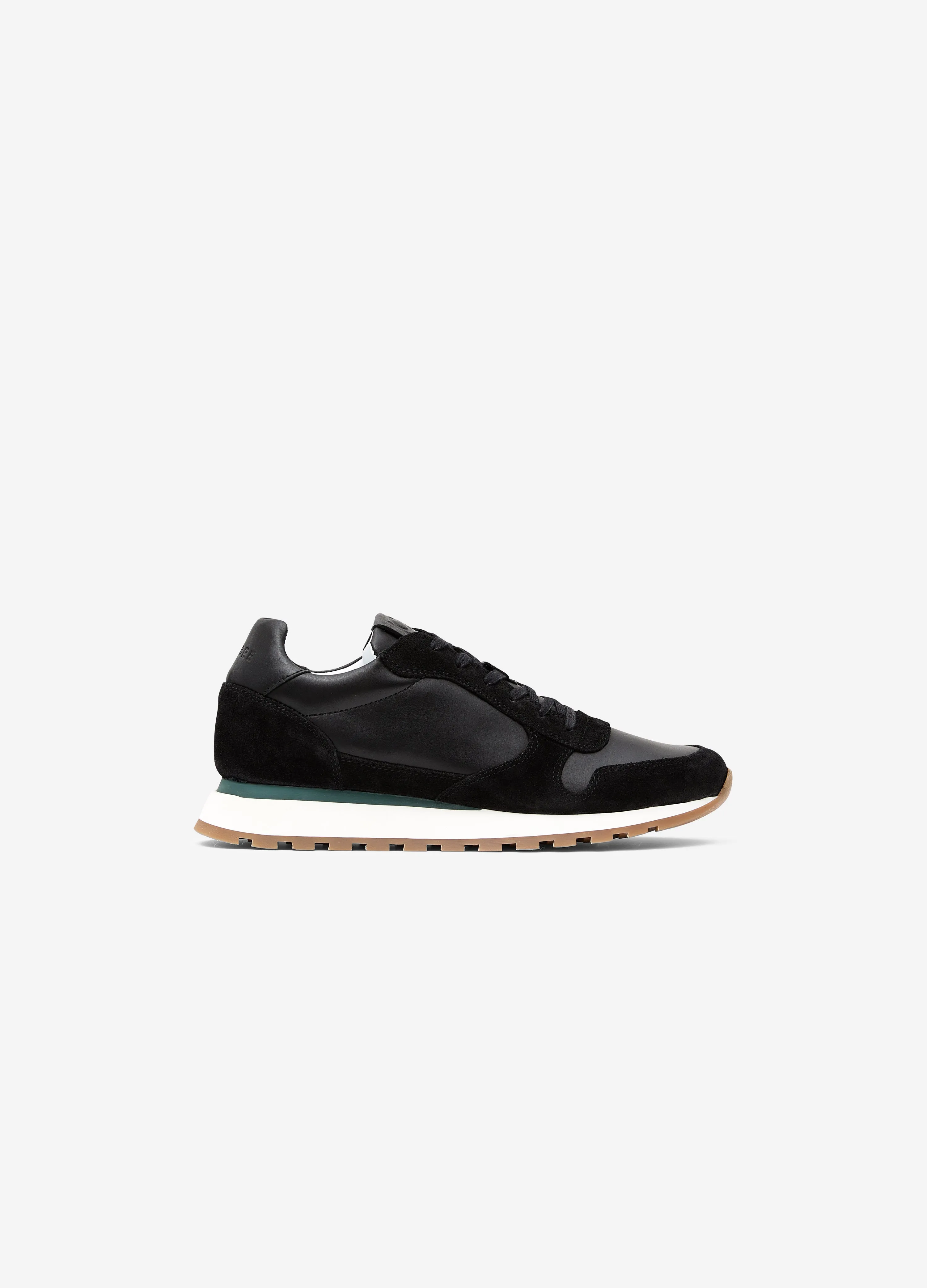 Suede Trim Sport Sneaker Black sold by Calibre