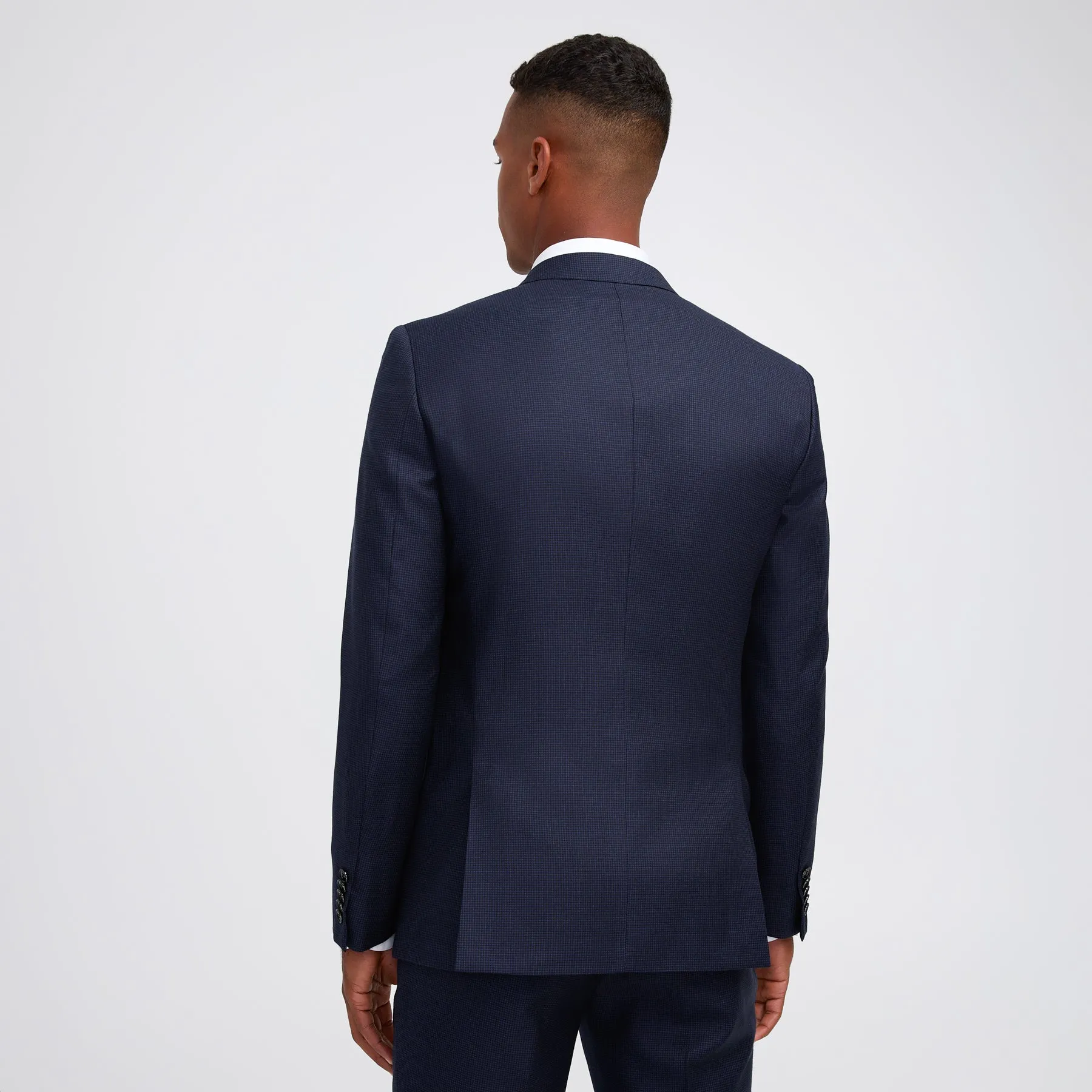Tonal Basketweave Suit Jacket Navy Combo sold by Calibre product image thumbnail 5