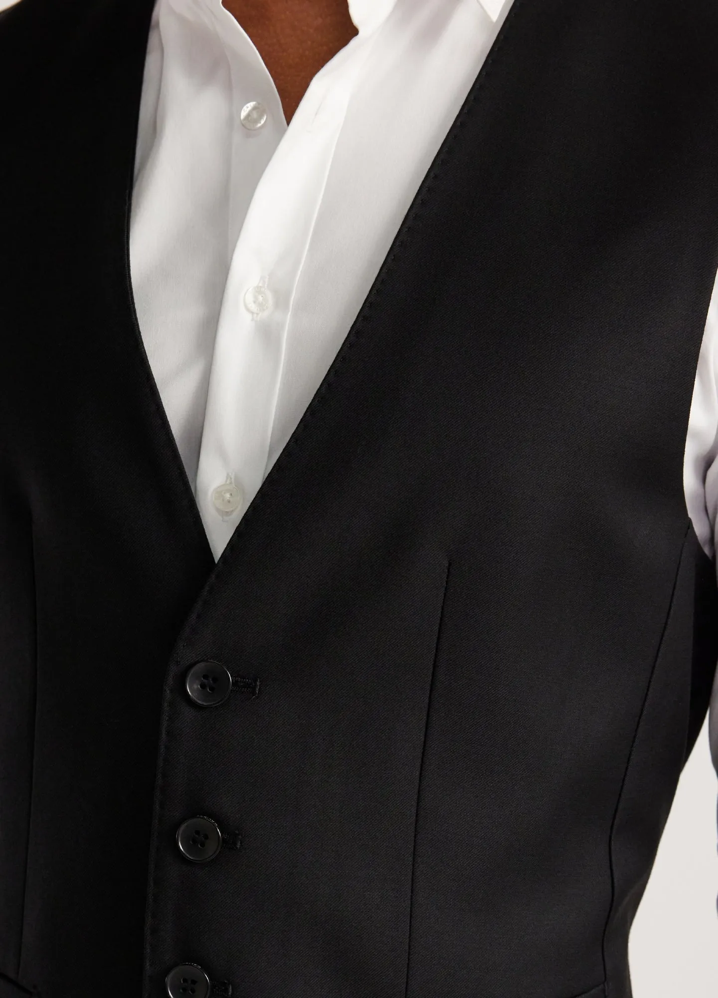 Wool Twill Waistcoat Black sold by Calibre product image thumbnail 4