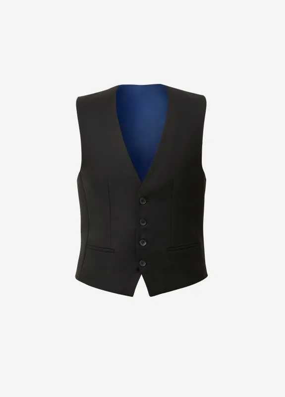 Wool Twill Waistcoat Black sold by Calibre