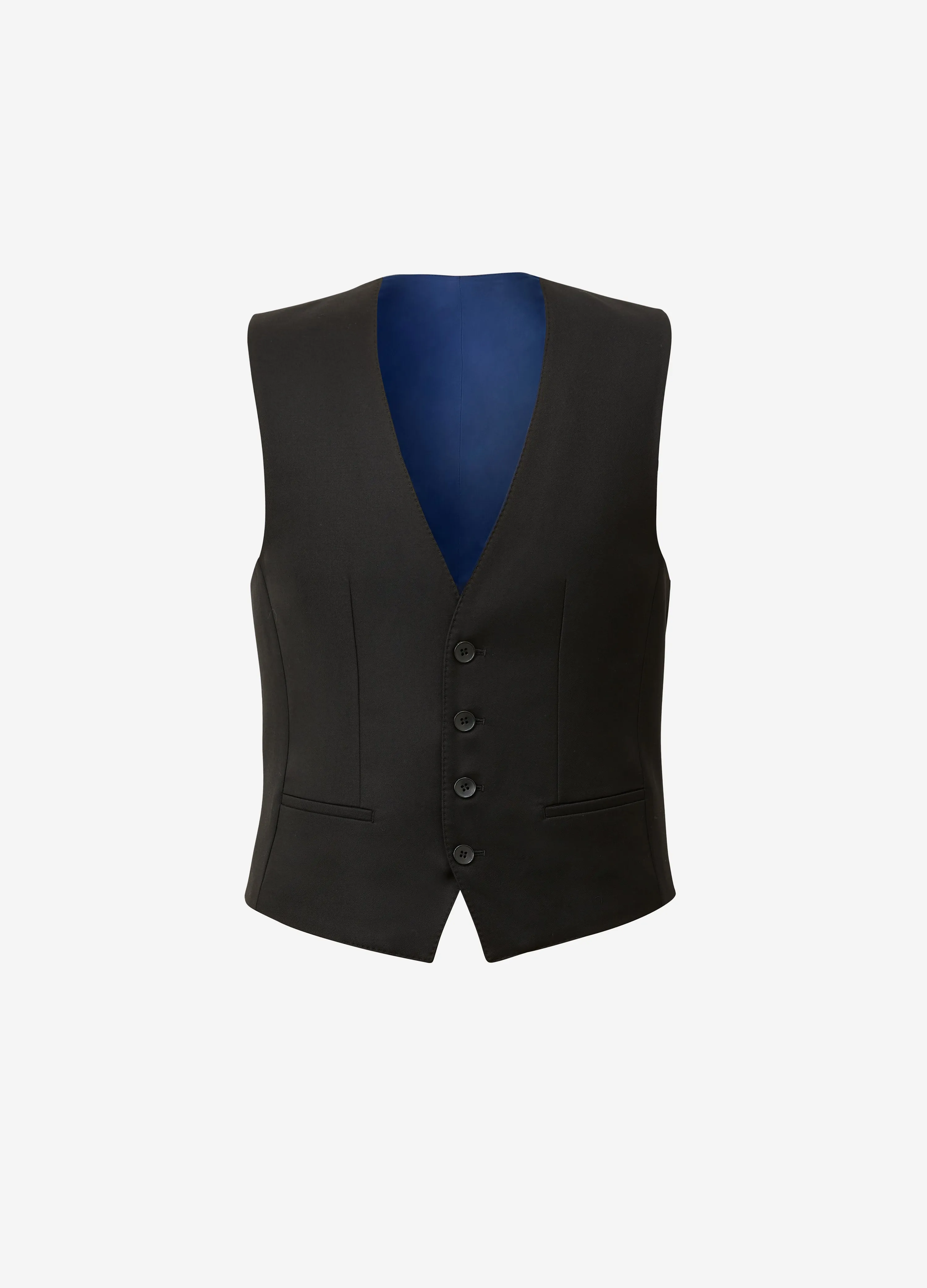 Wool Twill Waistcoat Black sold by Calibre
