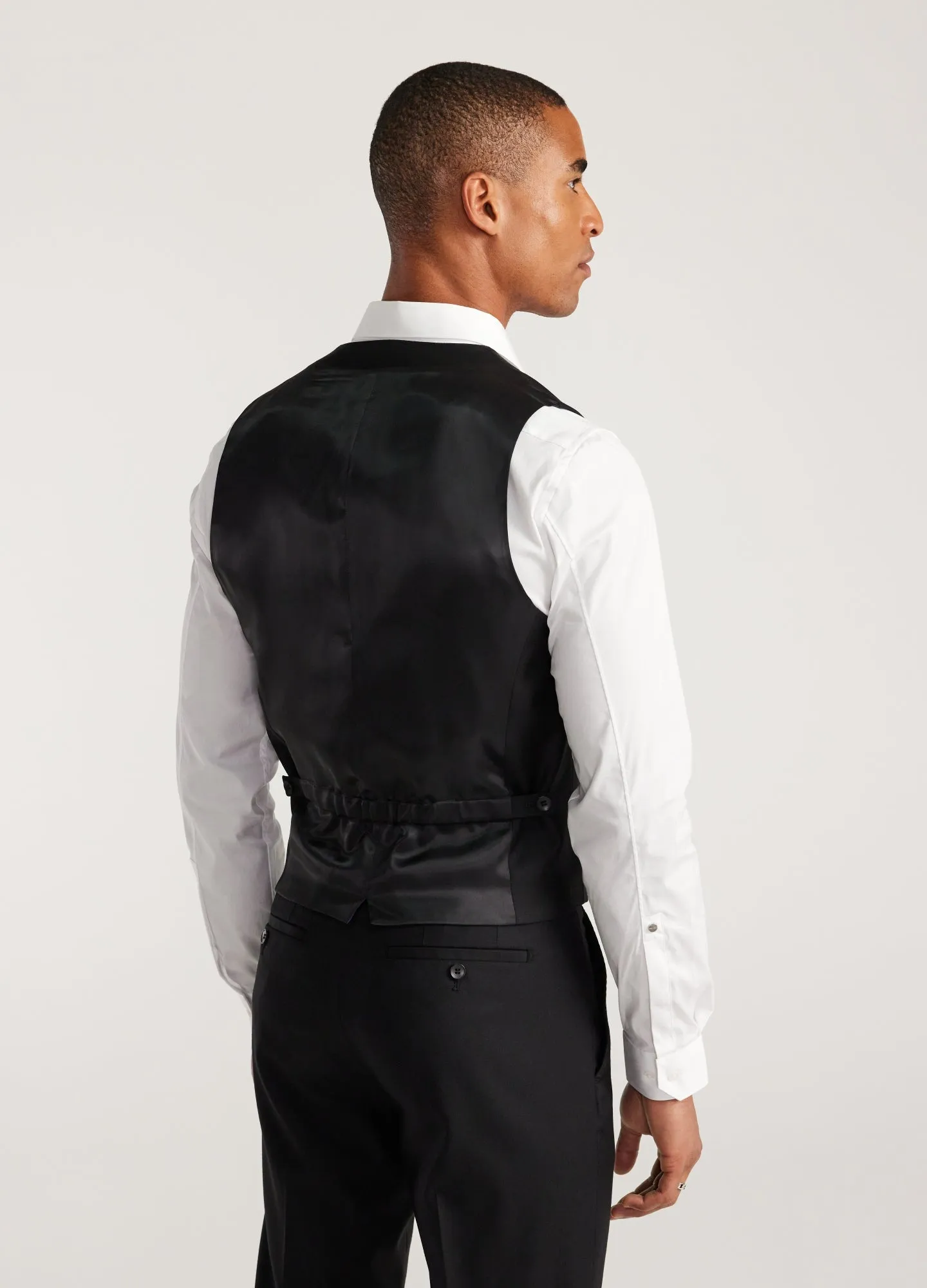 Wool Twill Waistcoat Black sold by Calibre product image thumbnail 5