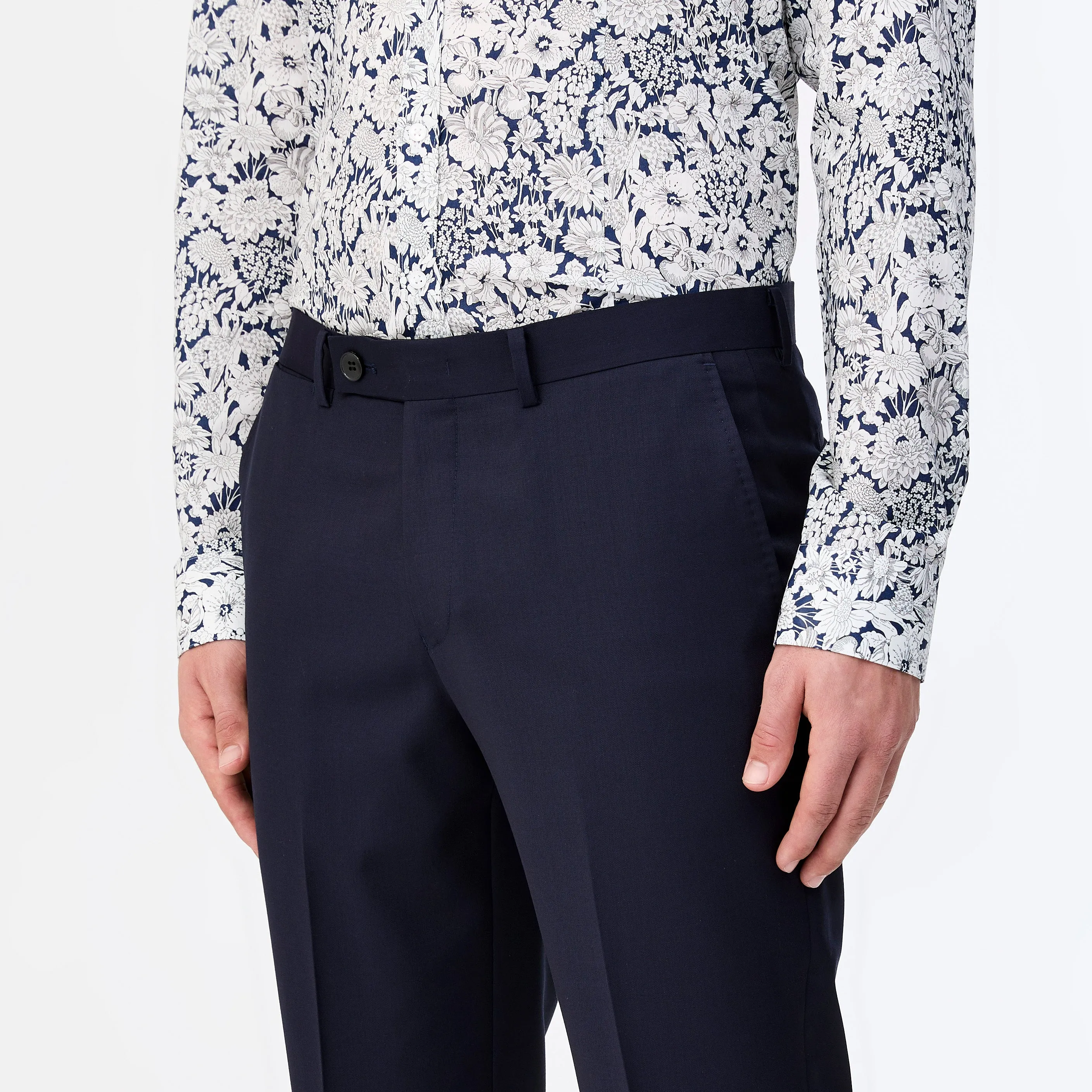 Slim Fit Wool Twill Pant Navy sold by Calibre product image thumbnail 3
