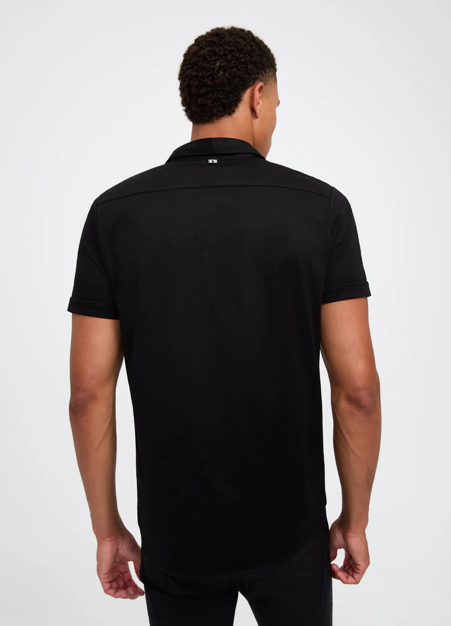 Mercerised Cotton Short Sleeve Shirt Black sold by Calibre product image thumbnail 5