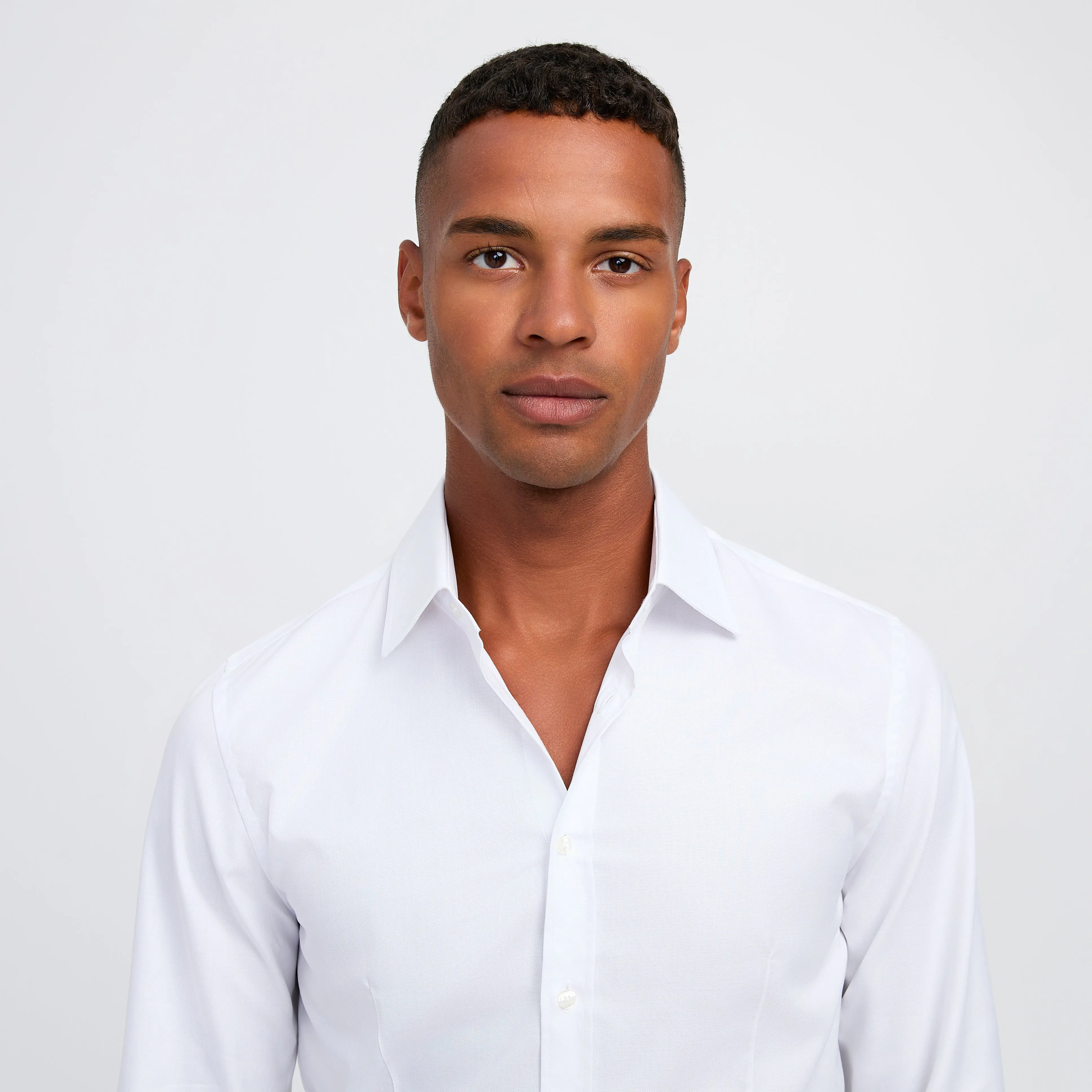 French Cuffed Textured Shirt White sold by Calibre product image thumbnail 4