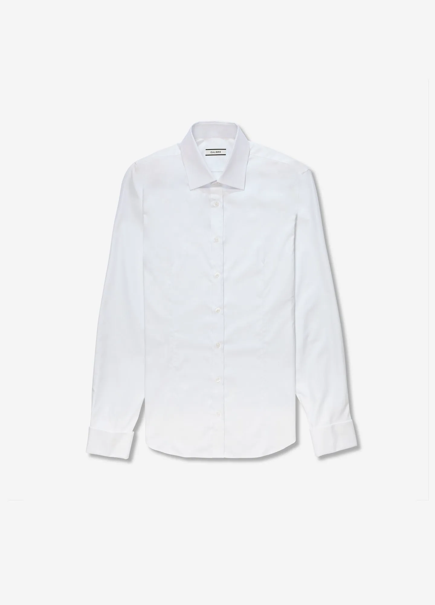 French Cuffed Textured Shirt White sold by Calibre